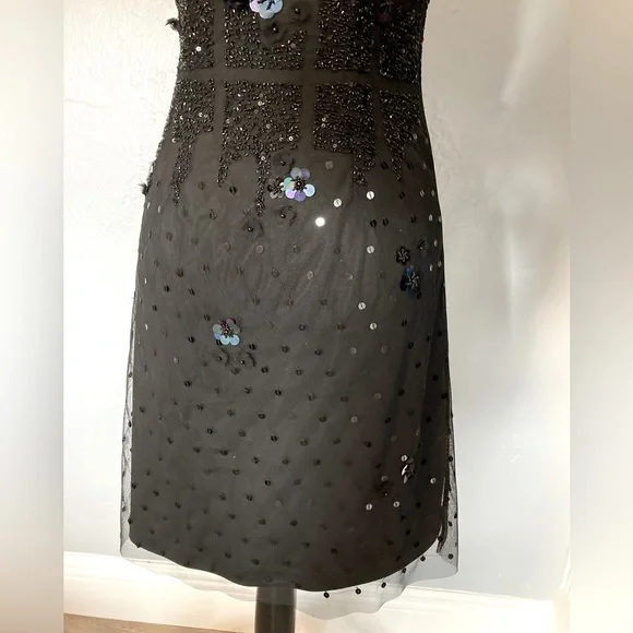Aidan Mattox black designer dress